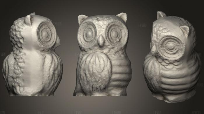 Owl Sculpture stl model for CNC